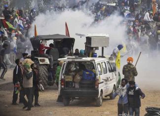 Tear Gas used on Farmers