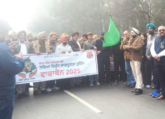 Nanak Singh flagged off the walkathon