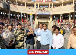 Chess Torch welcome to Wagah Border
