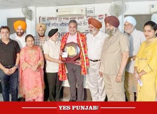 European Punjabi Society Mota Singh Sarai honored in Ludhiana