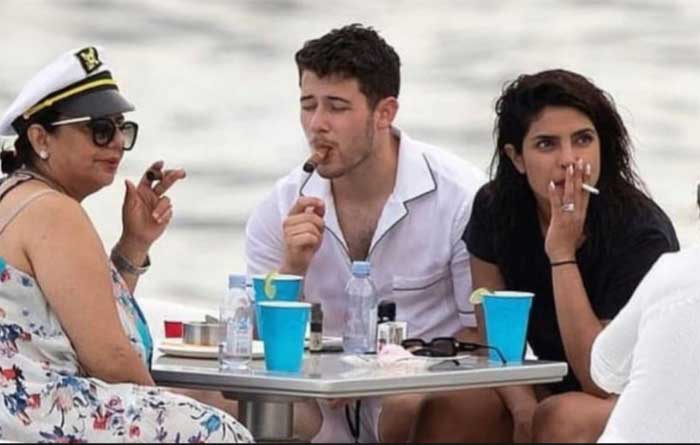 Priyanka Chopra Smoking at yacht