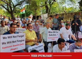 Kashmiri Pandits protest in Jantar Mantar