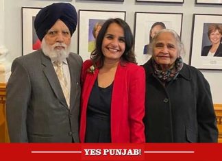 Rachna Singh with her parents