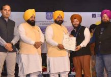 Education Minister Harjot Bains distributes Best School Award