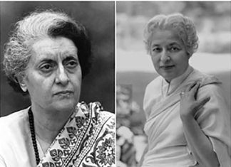 Vijaya Lakshmi Pandit and Indira Gandhi