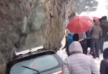 avalanche hit the Srinagar Sonamarg highway