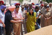 Anurag Verma visits grain market Khanna