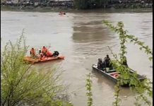 Jhelum River as boat capsizes