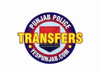 Punjab Police Transfers - Banner - Blue - Yes Punjab News