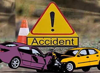 Car-Accident-Caution sign banner