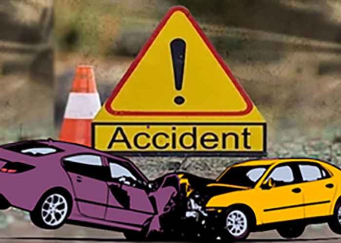 Car-Accident-Caution sign banner