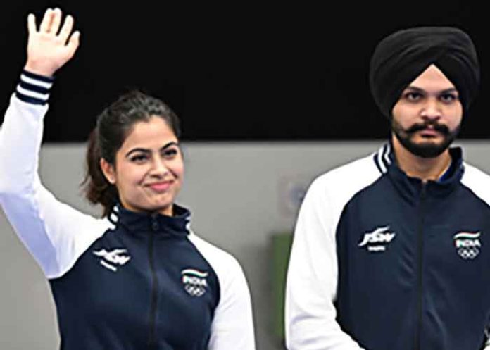 Manu-Bhaker-and-Sarabjot-Singh-Olympics