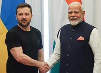 Indian National Killed in Russian Attacks on Ukraine, Says President Zelensky PM-Modi-and-Ukrainian-President-Volodymyr-Zelensky