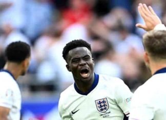 Saka ‘proud’ to join ‘elite club’ of England’s World Cup hat-trick scorers