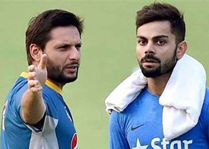 Shahid Afridi and Virat Kohli