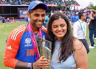2nd T20I: Suryakumar credits wife after ending 468-day T20I fifty drought, says ‘have a coach at home’ Suryakumar-Yadav-with-wife-Devisha