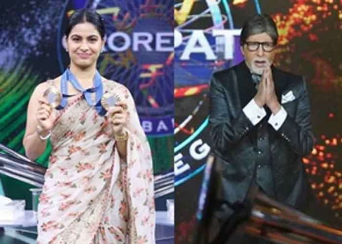 Amitabh-Bachchan-with-Manu-Bhaker-on-'KBC-16'