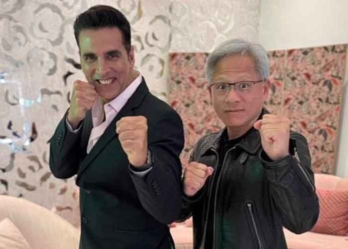 Akshay Kumar with Nvidia CEO Jensen Huang.