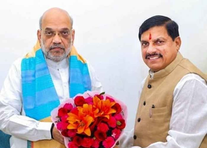 Home Minister Amit Shah and Madhya Pradesh Chief Minister Mohan Yadav