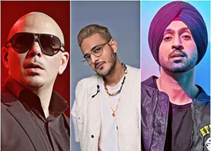 Diljit Dosanjh Pitbull and Tanishk Bagchi