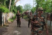 Indian Army in Communal tension hit Tripura