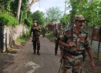 Indian Army in Communal tension hit Tripura