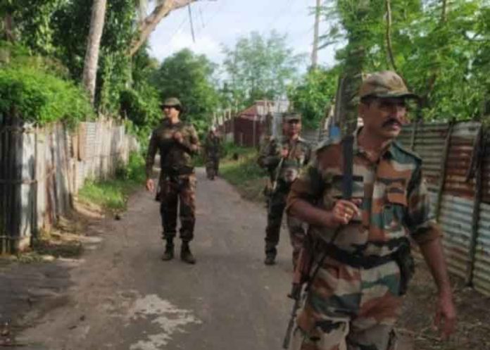 Indian Army in Communal tension hit Tripura