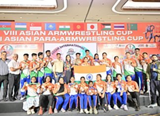 People’s Armwrestling Federation of India gets Paralympic Committee of India affiliation Indian Team for Asian ArmWrestling Cup