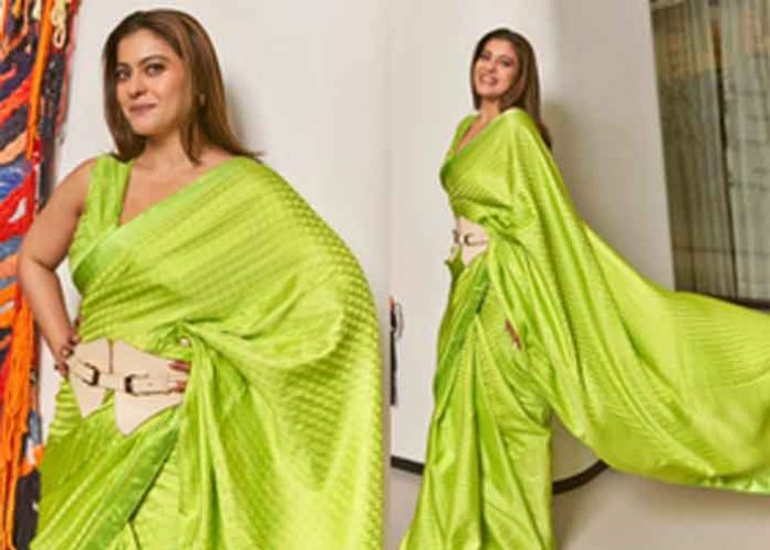 Kajol green saree