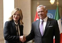 King Abdullah II with Giorgia Meloni