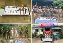 Manipur Security forces recover arms, ammunition