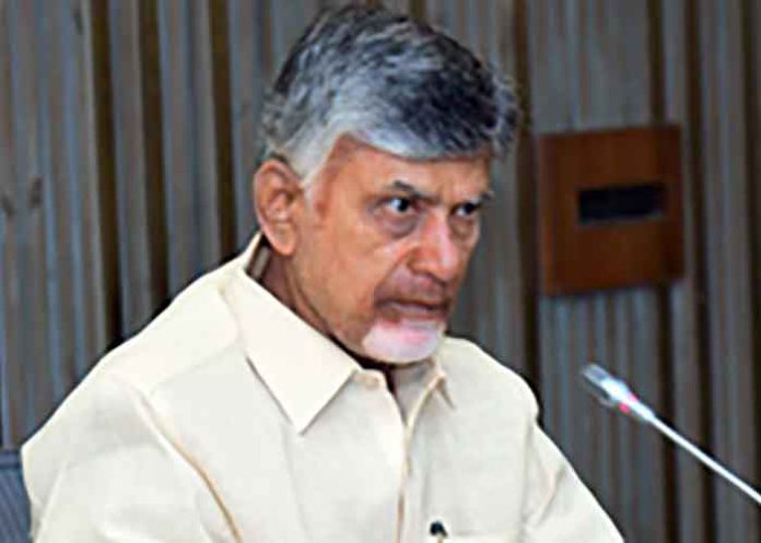 N Chandrababu Naidu on mic