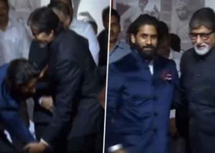 Naga Chaitanya touches Amitabh Bachchan feet