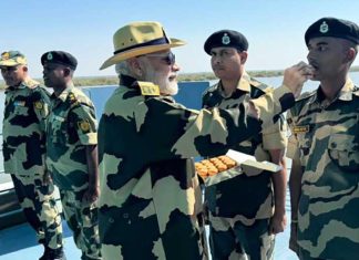 PM Modi Diwali celebrates with soldiers