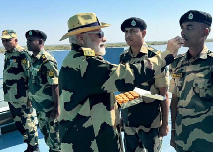 PM Modi Diwali celebrates with soldiers