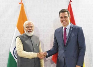 PM Modi with Spanish Prime Minister Pedro Sanchez