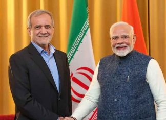 PM modi with IranPresident Masoud Pezeshkian