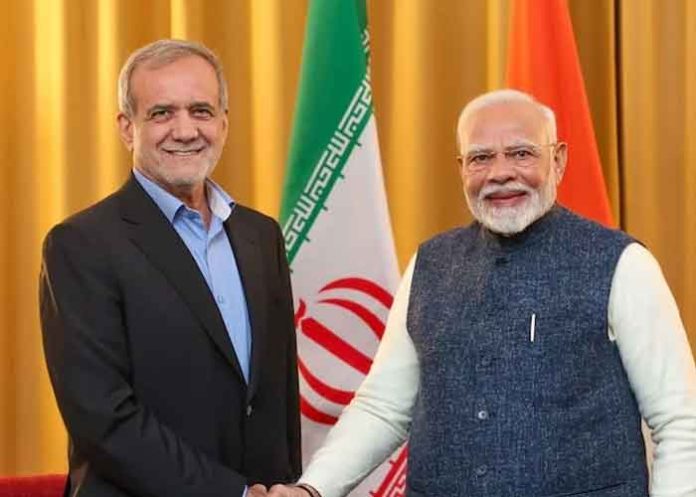 PM modi with IranPresident Masoud Pezeshkian