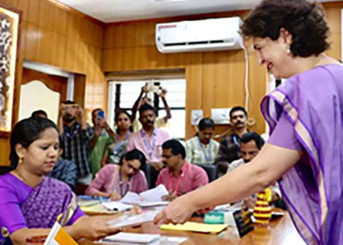 Priyanka Gandhi files nomination