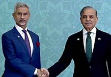 Shehbaz Sharif meets Jaishankar