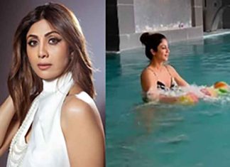 Shilpa Shetty in pool