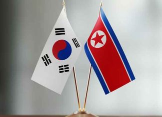 South Korea and North Korea Flag