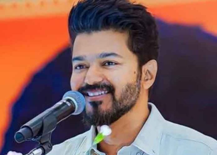 Thalapathy Vijay on mic