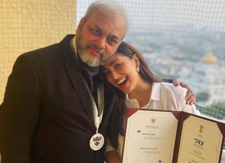 Yami Gautam with her father and National Award