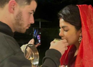 priyanka chopra and Nick jonas Karwa Chauth