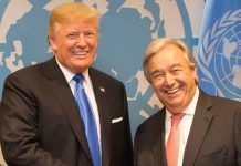 Antonio Guterres and Donald trump