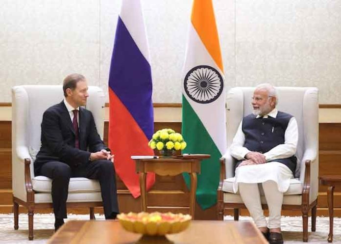 Denis Manturov and PM Modi