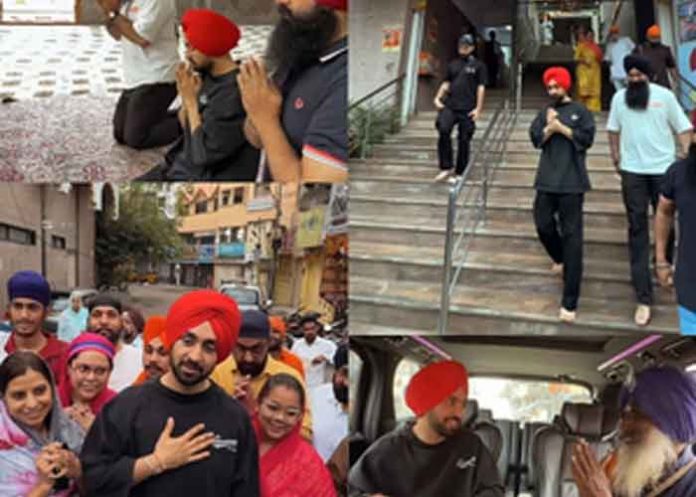 Diljit Dosanjh visits Gurdwara in Hyderabad