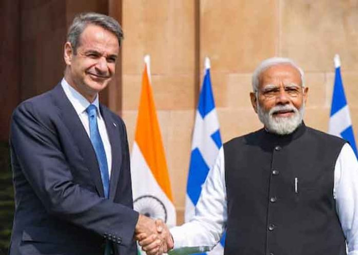 Greek Prime Minister Kyriakos Mitsotakis and PM modi