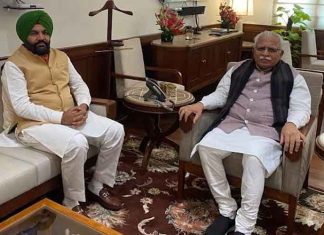 Gurjeet Singh Aujla met Manohar Lal Khattar